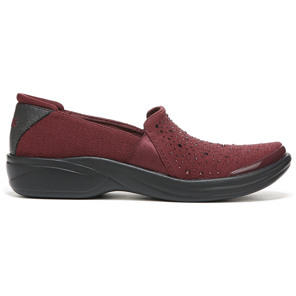 Bzees Poppyseed Slip On - Red Rhinestone Fabric