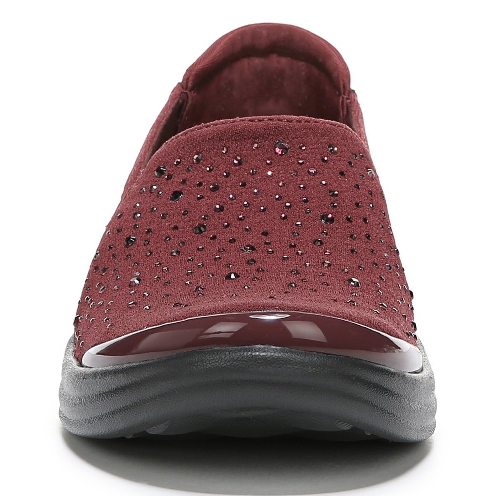 Bzees Poppyseed Slip On - Red Rhinestone Fabric