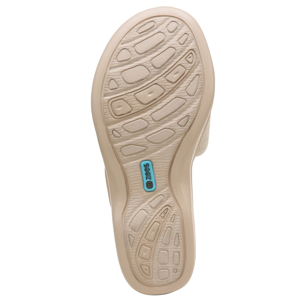 Bzees Dynasty Bright Wedge Sandal - Beige Rhinestone Fabric