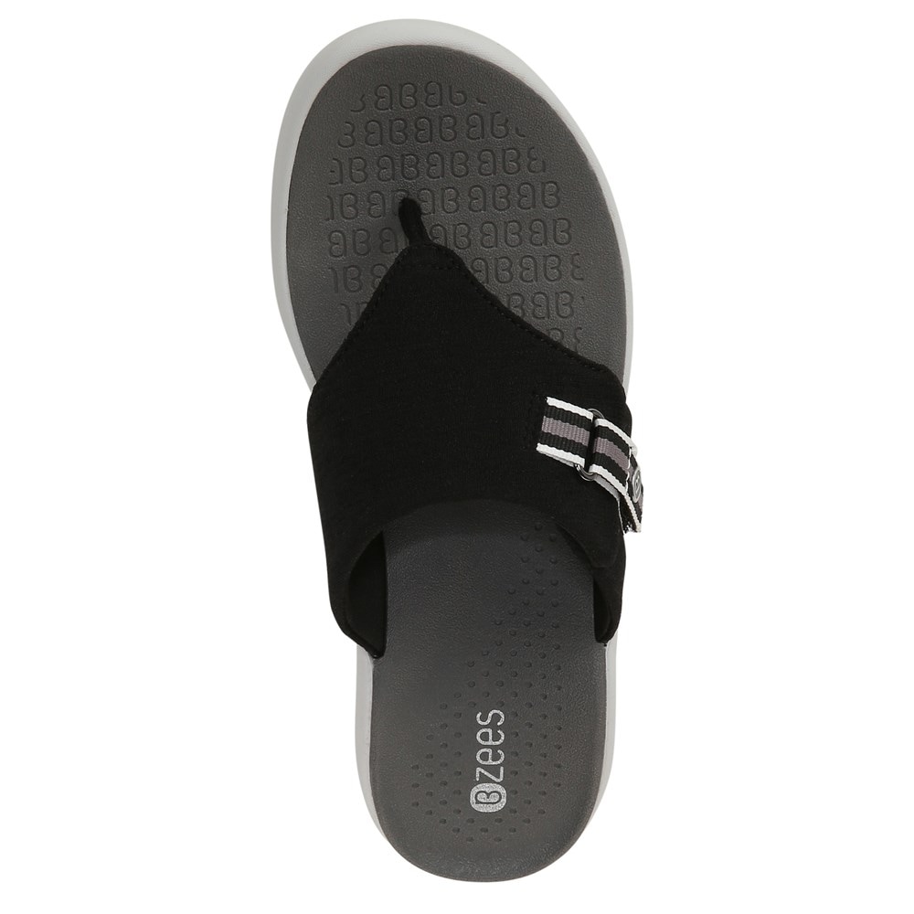Bzees Camp Out Wedge Sandal - Black Fabric  Bzees Camp Out Wedge Sandal - Black Fabric