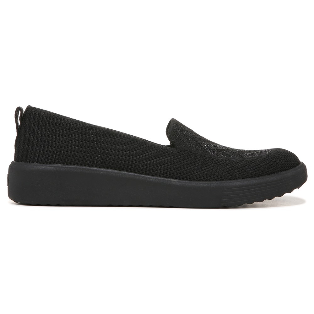 Bzees March On Moc Slip On - Black Chevron Knit Bzees March On Moc Slip On - Black Chevron Knit
