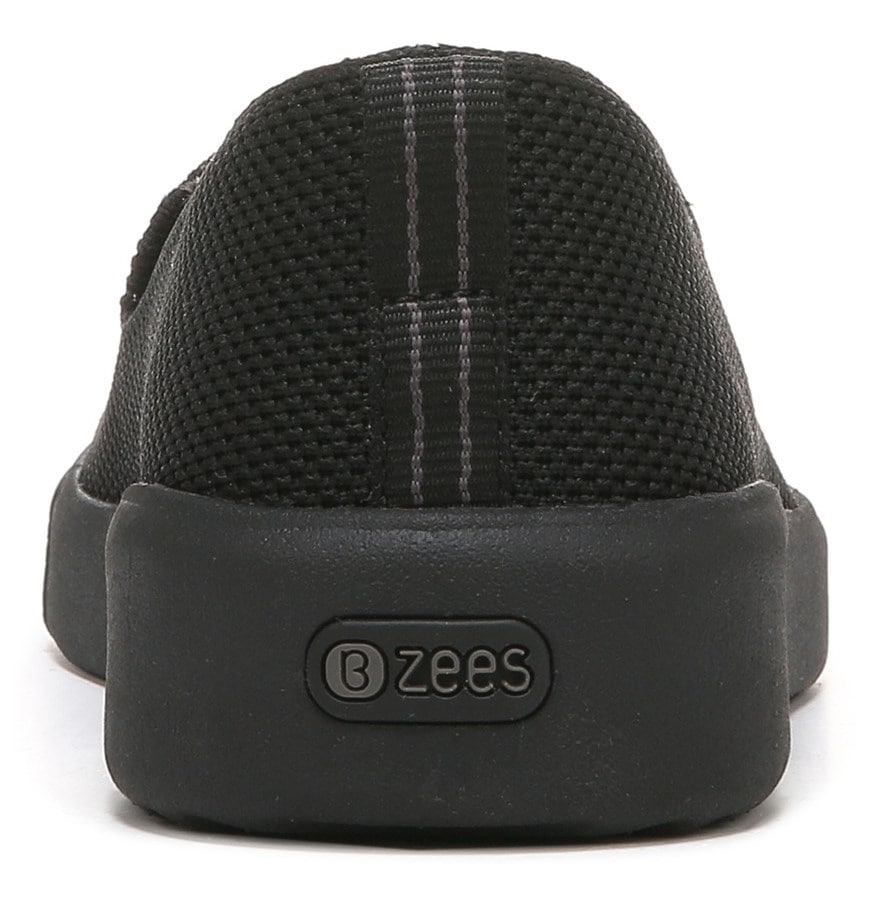 Bzees March On Moc Slip On - Black Chevron Knit Bzees March On Moc Slip On - Black Chevron Knit