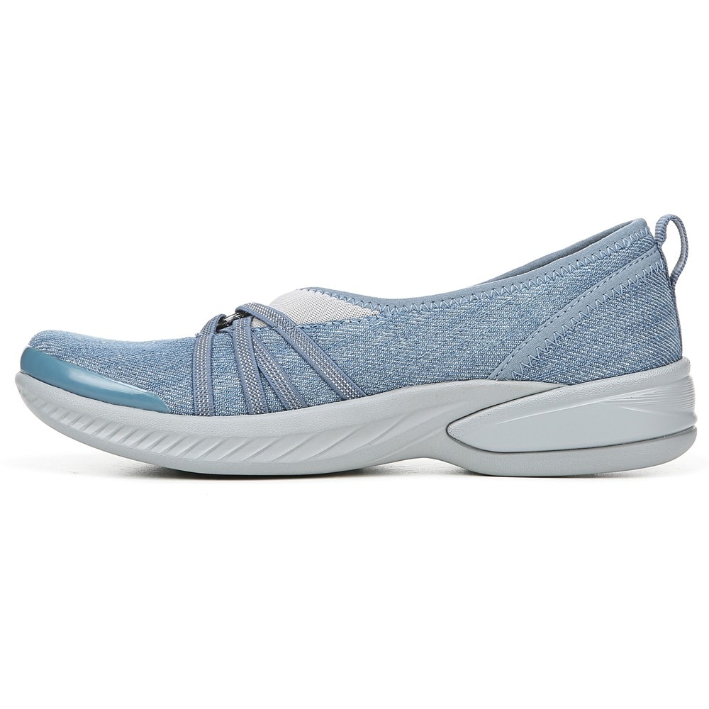 Bzees Niche Slip On - Washed Denim Fabric Bzees Niche Slip On - Washed Denim Fabric