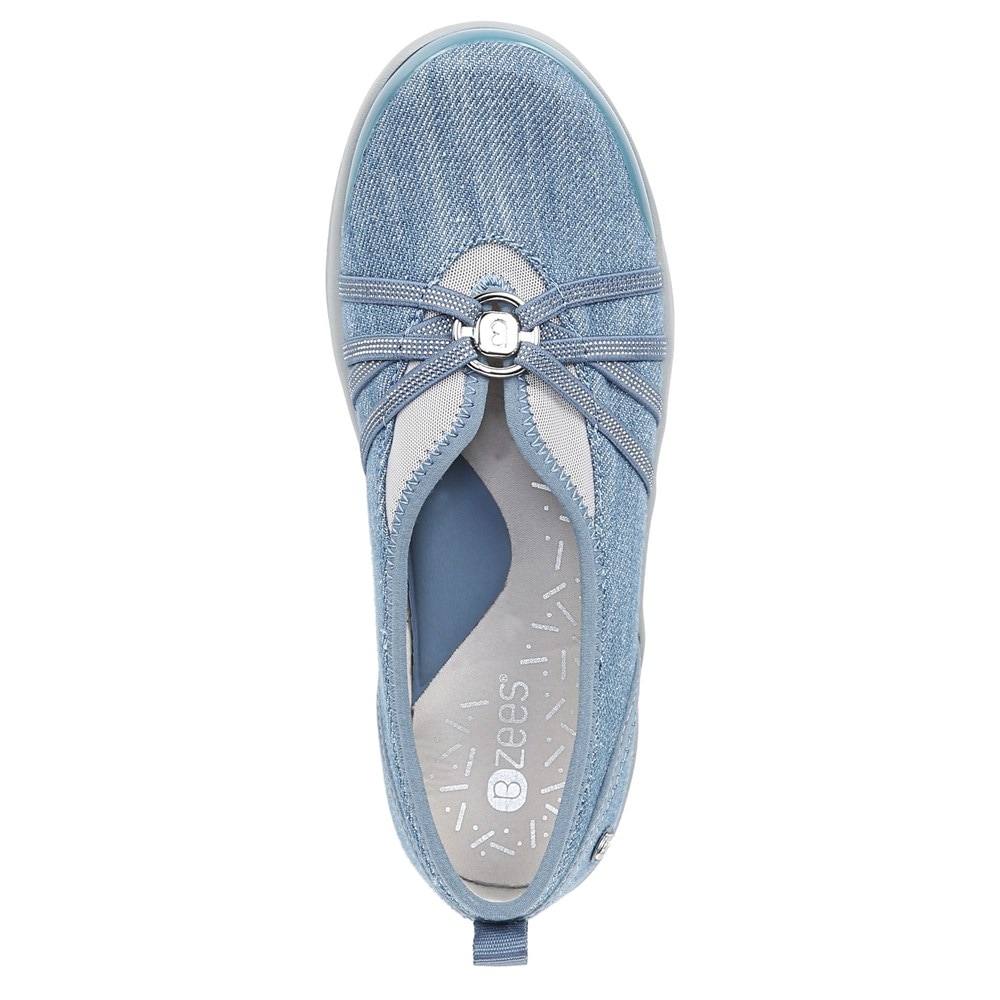 Bzees Niche Slip On - Washed Denim Fabric Bzees Niche Slip On - Washed Denim Fabric