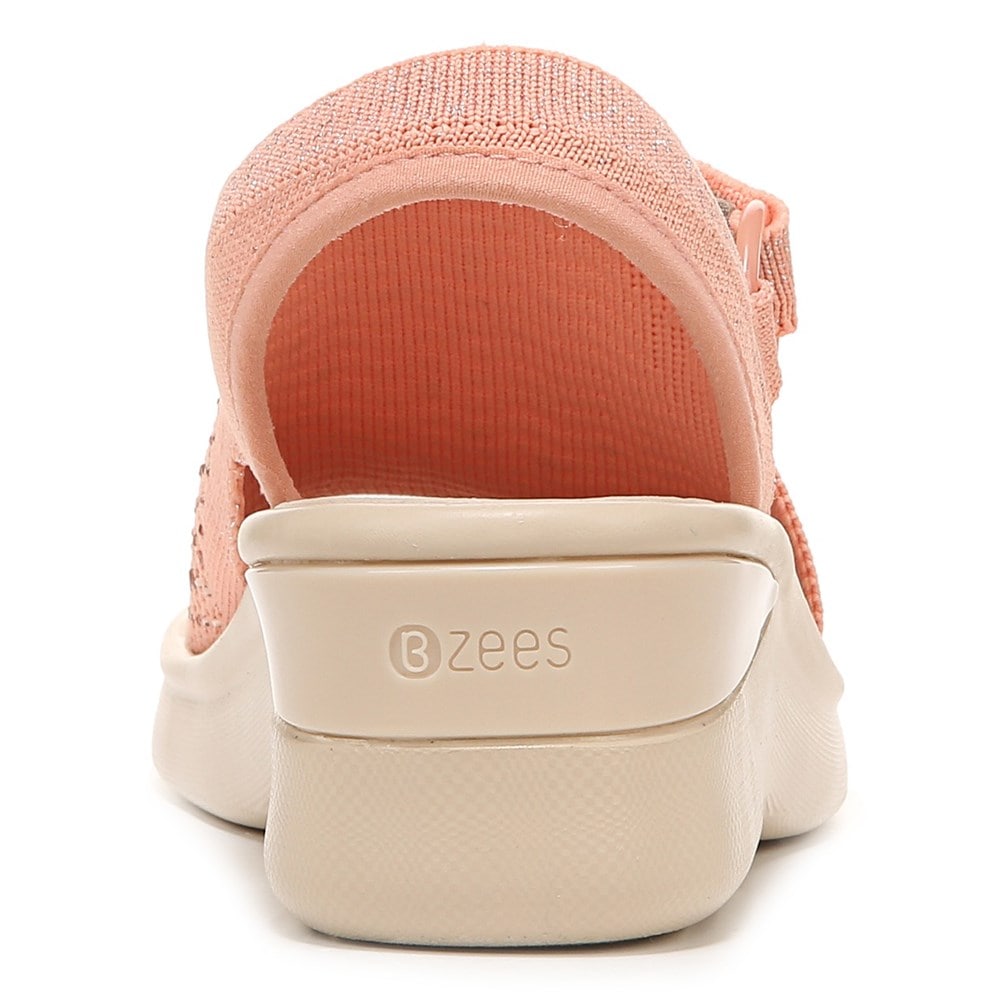 Bzees Star Bright Sandal - Peach Rhinestone Knit