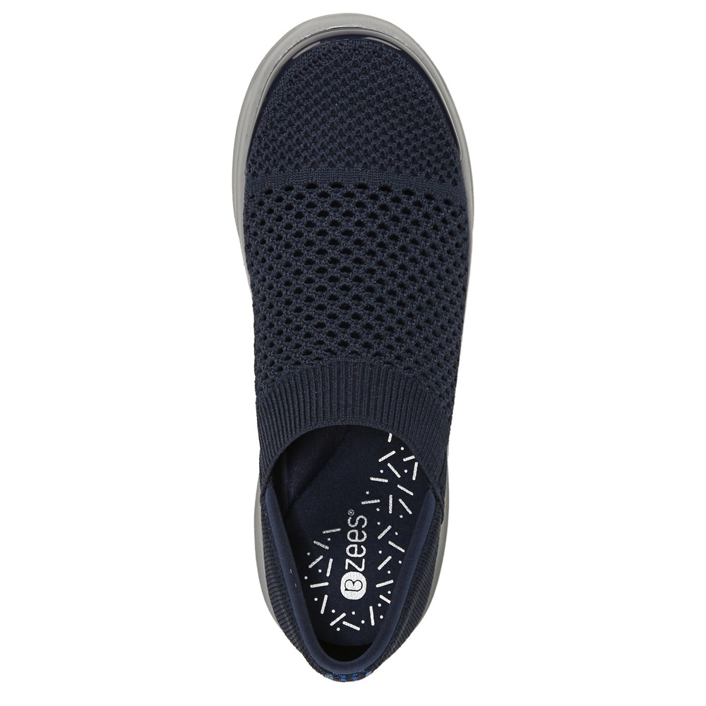 Bzees Charlie Knit Slip On - Navy