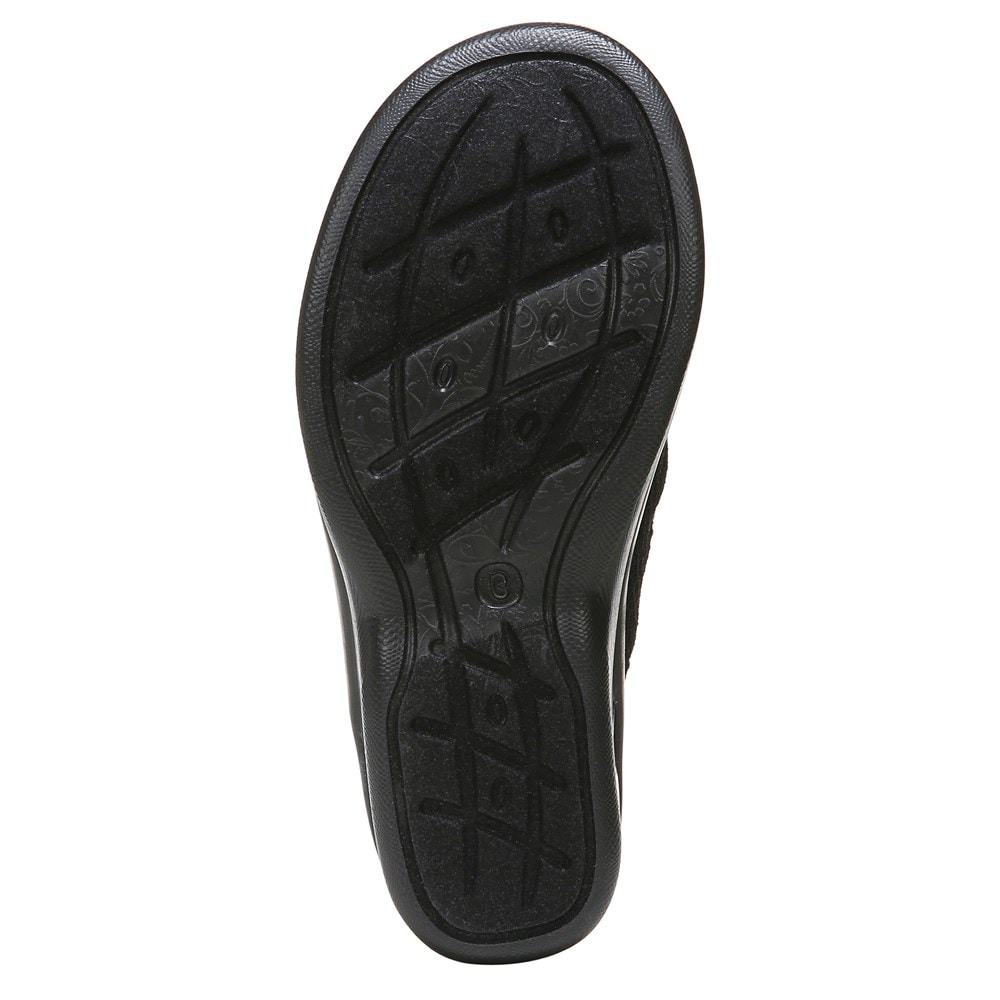 Bzees Sunburst Slide Wedge Sandal - Black Fabric Bzees Sunburst Slide Wedge Sandal - Black Fabric