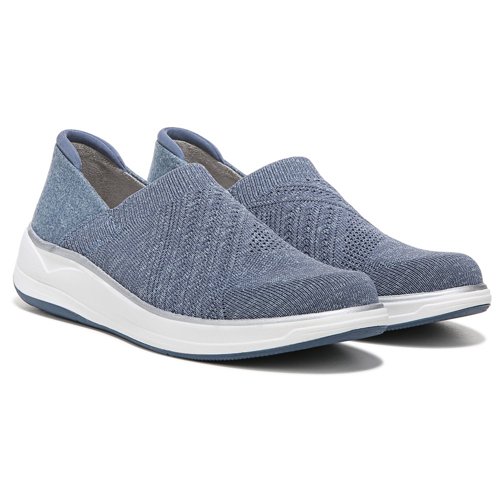 Bzees Triumph Slip On - Ash Blue Fabric  Bzees Triumph Slip On - Ash Blue Fabric