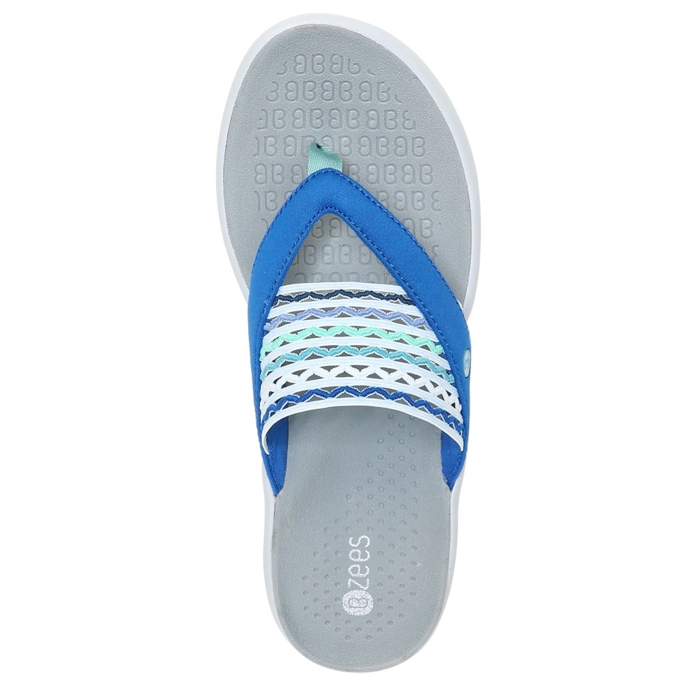 Bzees Cabana Flip Flop Sandal - Blue Ripple Gore  Bzees Cabana Flip Flop Sandal - Blue Ripple Gore