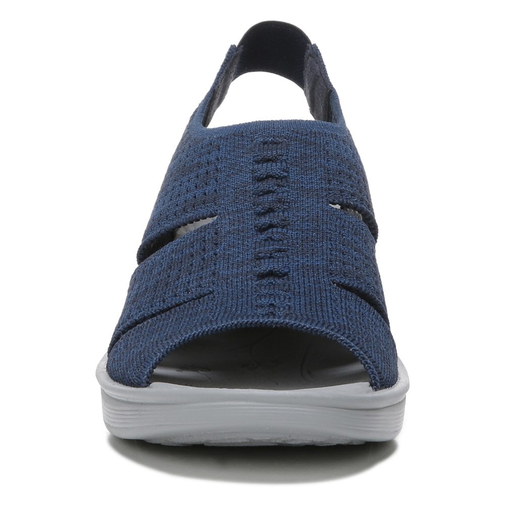 Bzees Double Up Slingback Wedge Sandal - Navy Knit
