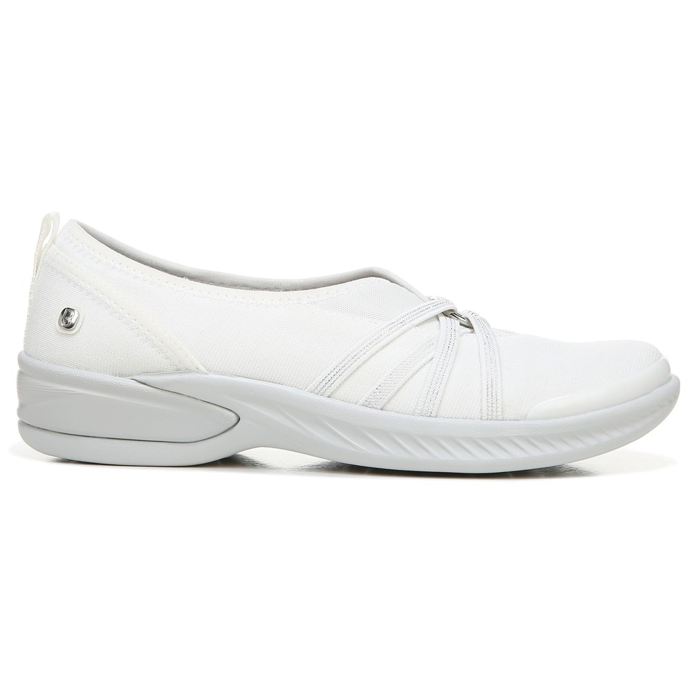 Bzees Niche Slip On - Bright White Fabric Bzees Niche Slip On - Bright White Fabric