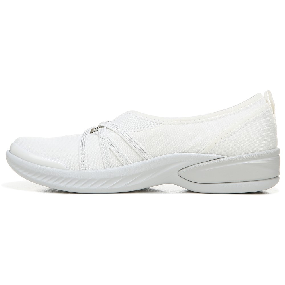 Bzees Niche Slip On - Bright White Fabric Bzees Niche Slip On - Bright White Fabric