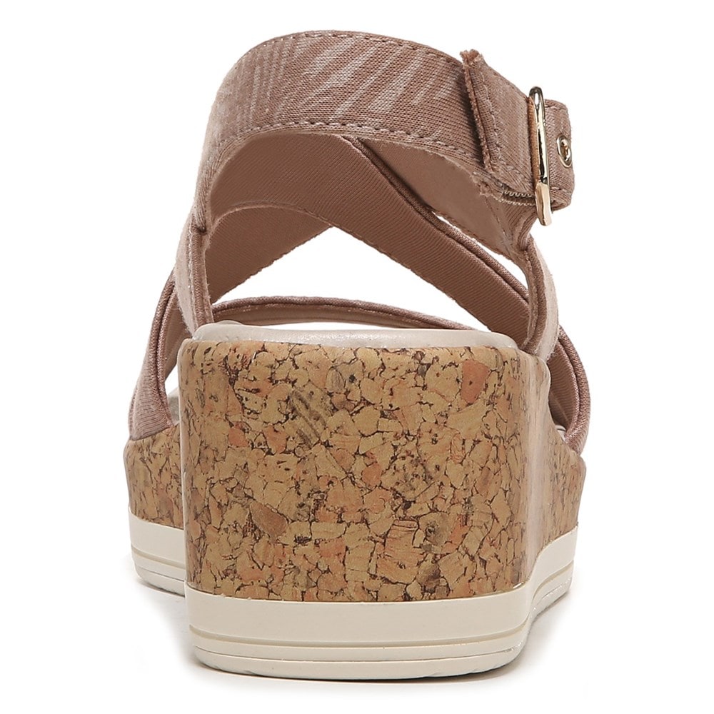 Bzees Radiant Wedge Sandal - Brown Palm Fabric