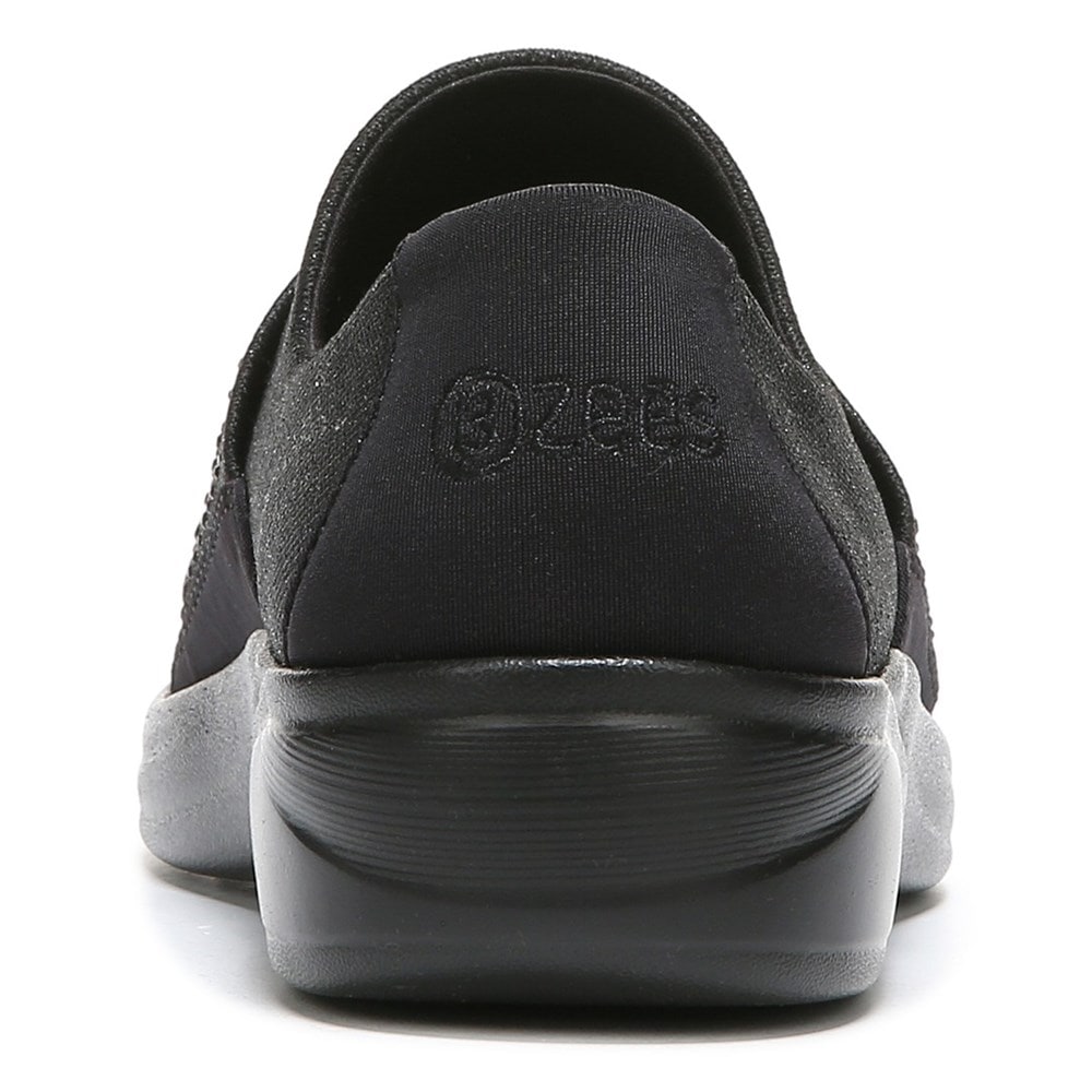 Bzees Pizazz Slip On - Black Sparkle Knit Fabric Bzees Pizazz Slip On - Black Sparkle Knit Fabric