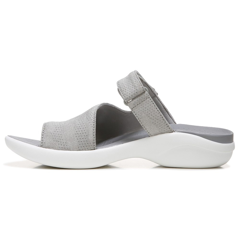 Bzees Carry On Toe Loop Slide Sandal - Silver Smoke Camo Fabric Bzees Carry On Toe Loop Slide Sandal - Silver Smoke Camo Fabric