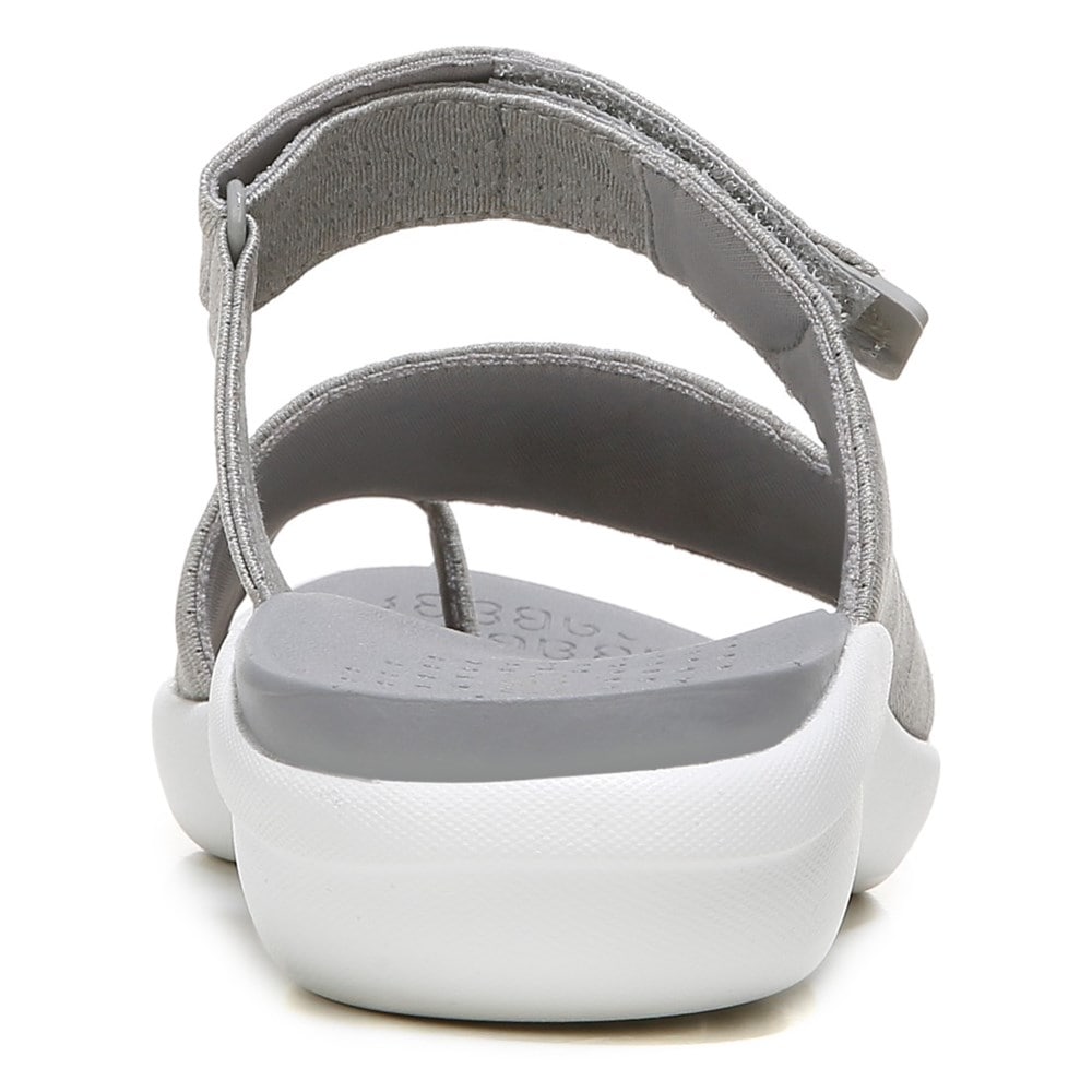 Bzees Carry On Toe Loop Slide Sandal - Silver Smoke Camo Fabric Bzees Carry On Toe Loop Slide Sandal - Silver Smoke Camo Fabric