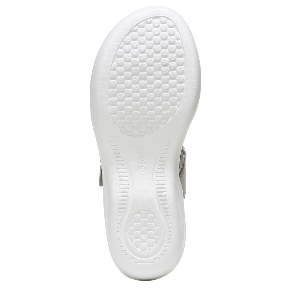 Bzees Carry On Toe Loop Slide Sandal - Silver Smoke Camo Fabric Bzees Carry On Toe Loop Slide Sandal - Silver Smoke Camo Fabric