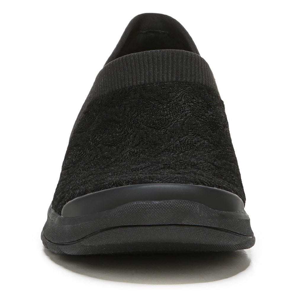Bzees Gia Slip On - Black Pointelle Knit