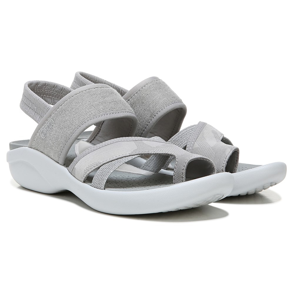 Bzees Call Me Sandal - Grey Texture Fabric  Bzees Call Me Sandal - Grey Texture Fabric