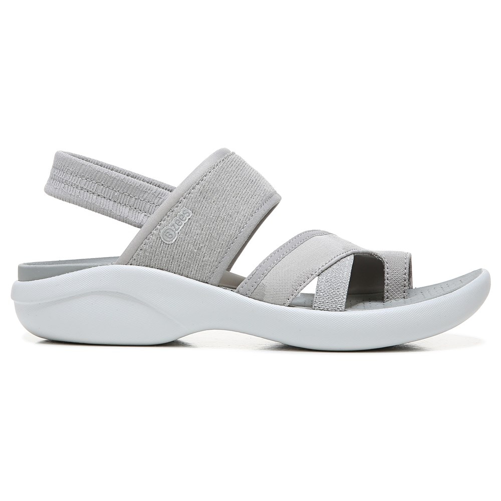 Bzees Call Me Sandal - Grey Texture Fabric Bzees Call Me Sandal - Grey Texture Fabric