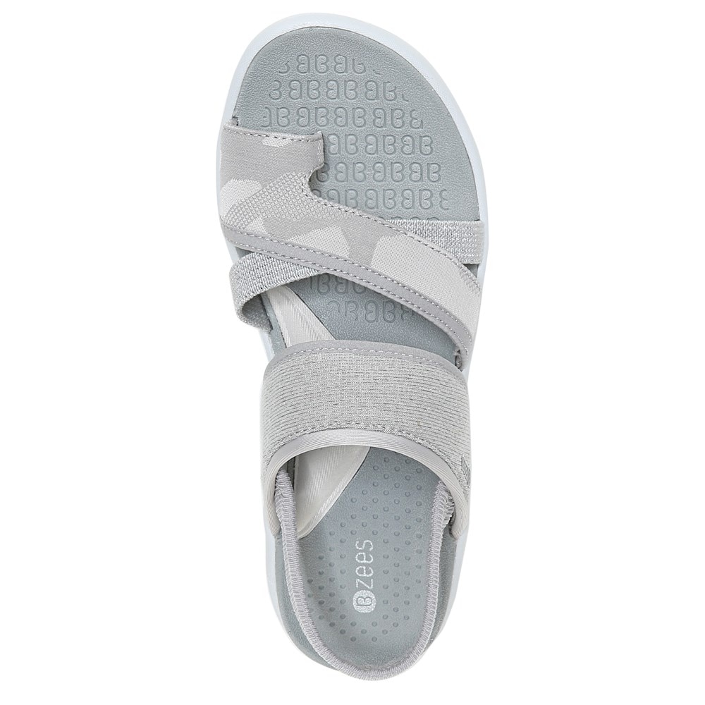 Bzees Call Me Sandal - Grey Texture Fabric Bzees Call Me Sandal - Grey Texture Fabric
