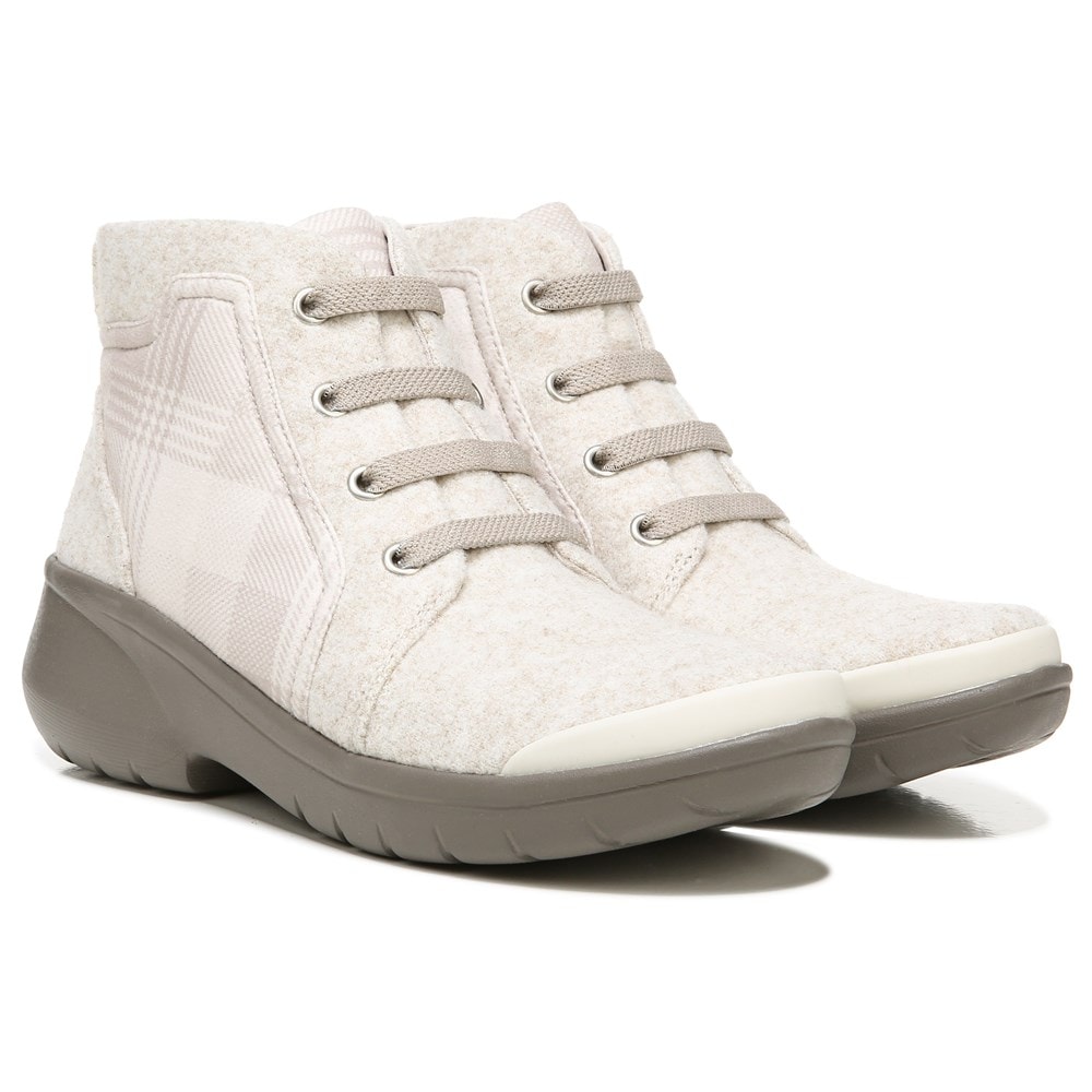 Bzees Kick Back Lace Up Boot - Taupe Plaid