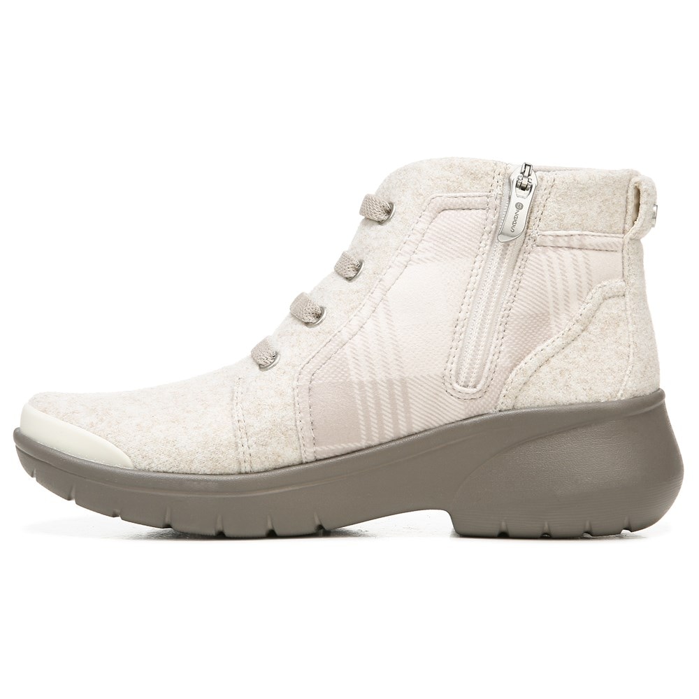 Bzees Kick Back Lace Up Boot - Taupe Plaid Bzees Kick Back Lace Up Boot - Taupe Plaid