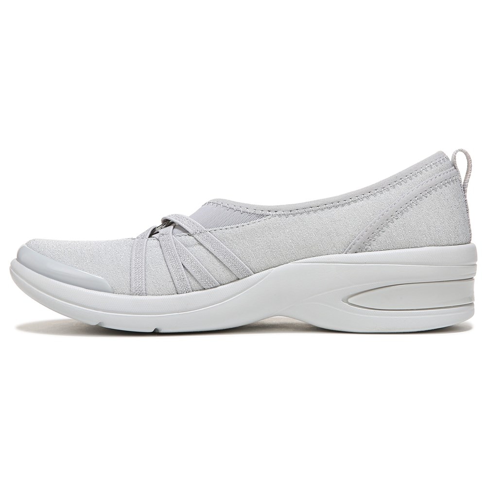 Bzees Rosie Slip On - Silver Shimmer Fabric Bzees Rosie Slip On - Silver Shimmer Fabric