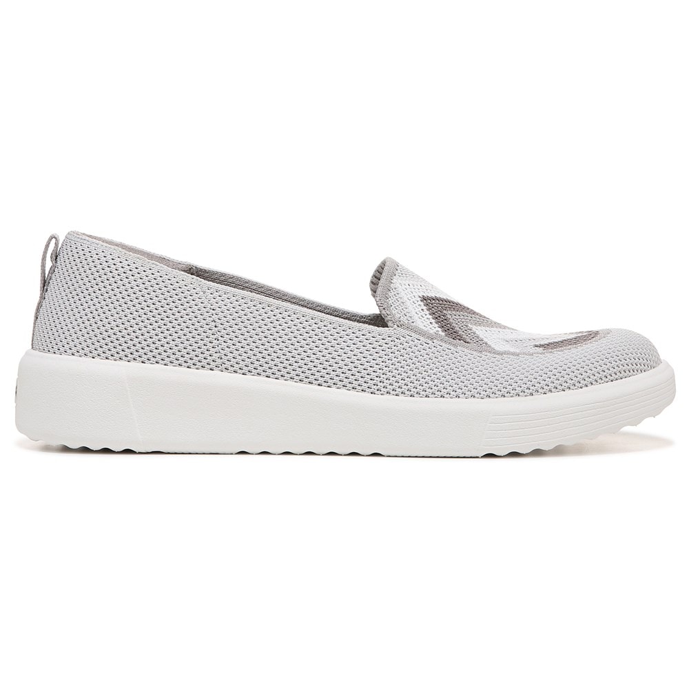 Bzees March On Moc Slip On - Grey Chevron Knit  Bzees March On Moc Slip On - Grey Chevron Knit