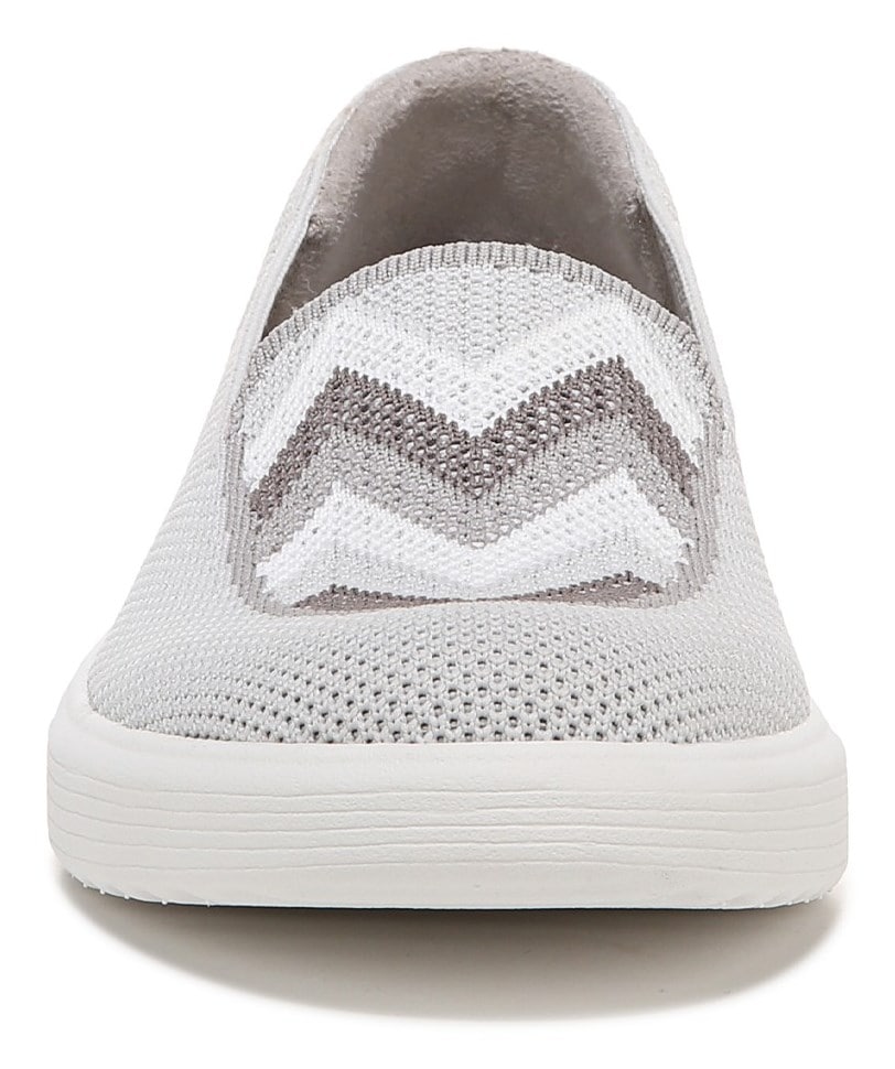 Bzees March On Moc Slip On - Grey Chevron Knit  Bzees March On Moc Slip On - Grey Chevron Knit