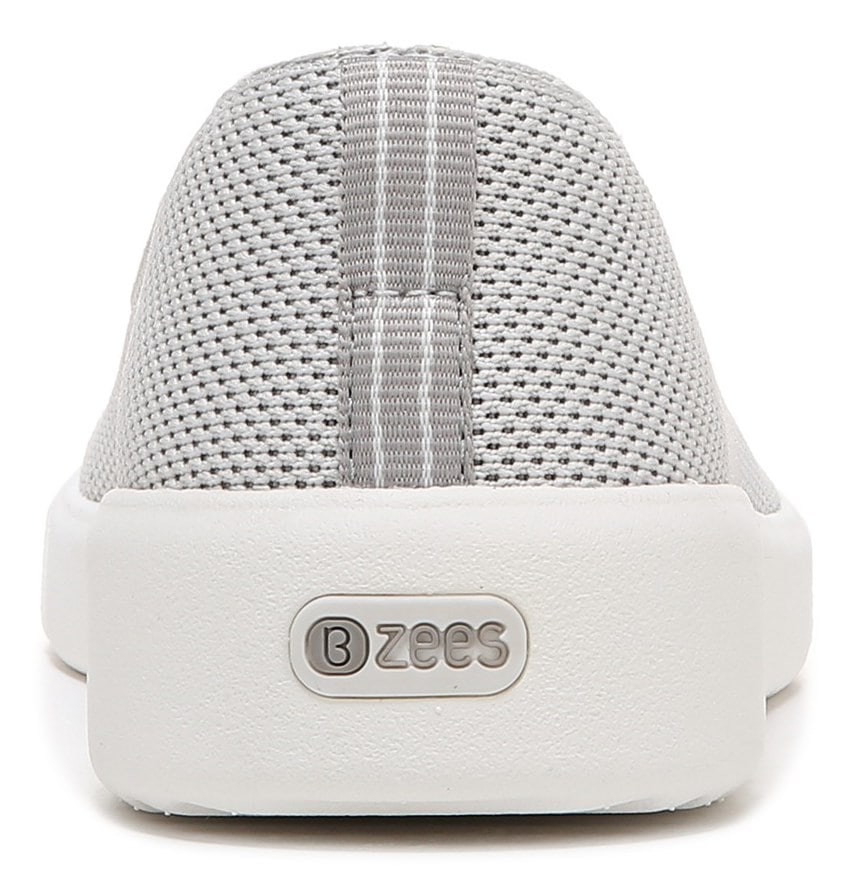 Bzees March On Moc Slip On - Grey Chevron Knit  Bzees March On Moc Slip On - Grey Chevron Knit