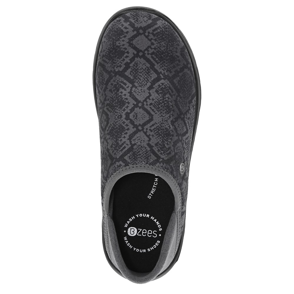 Bzees Getaway Mule Sneaker - Grey Snake Fabric