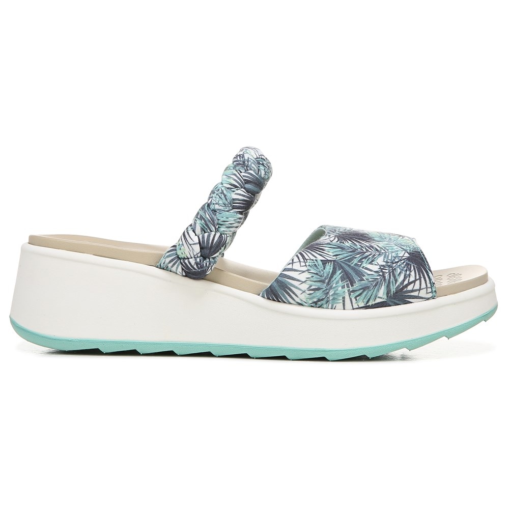 Bzees New Wave Slide Sandal - Greenleaf Fabric Bzees New Wave Slide Sandal - Greenleaf Fabric