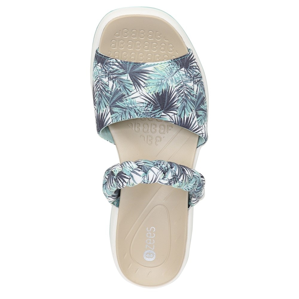 Bzees New Wave Slide Sandal - Greenleaf Fabric Bzees New Wave Slide Sandal - Greenleaf Fabric