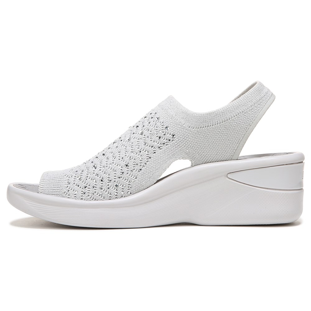 Bzees Star Bright Sandal - Grey Rhinestone Fabric