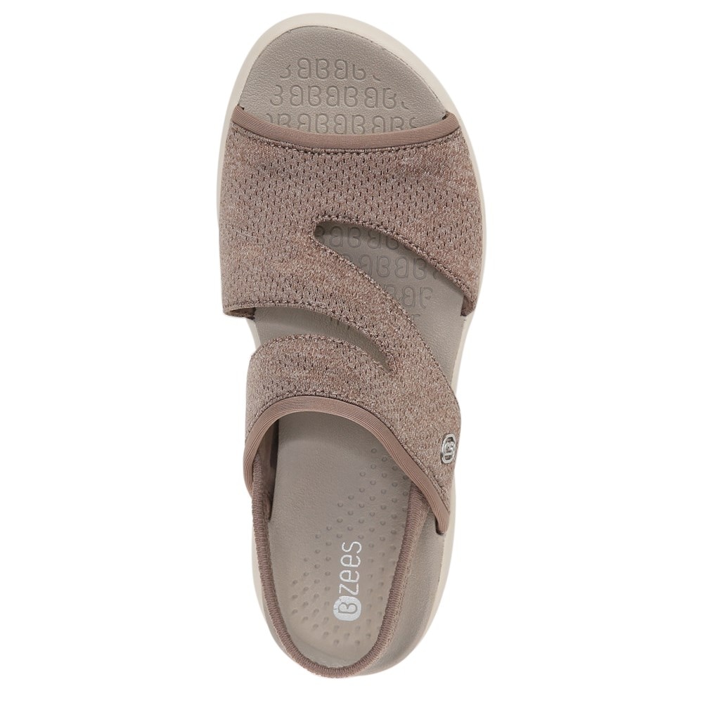 Bzees Cleo Strappy Sandal - Latte Camo Fabric  Bzees Cleo Strappy Sandal - Latte Camo Fabric