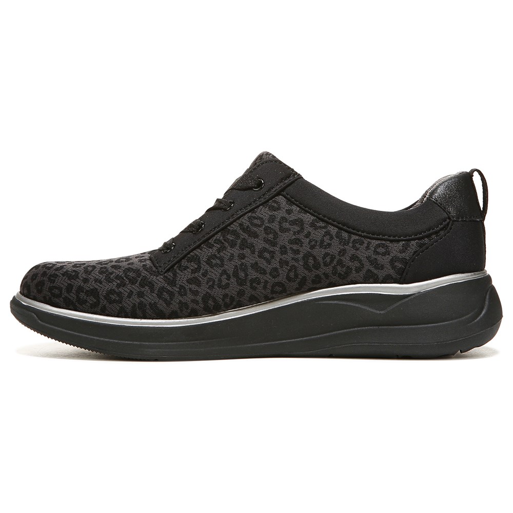 Bzees Tag Along Slip On Sneaker - Black Leopard Fabric