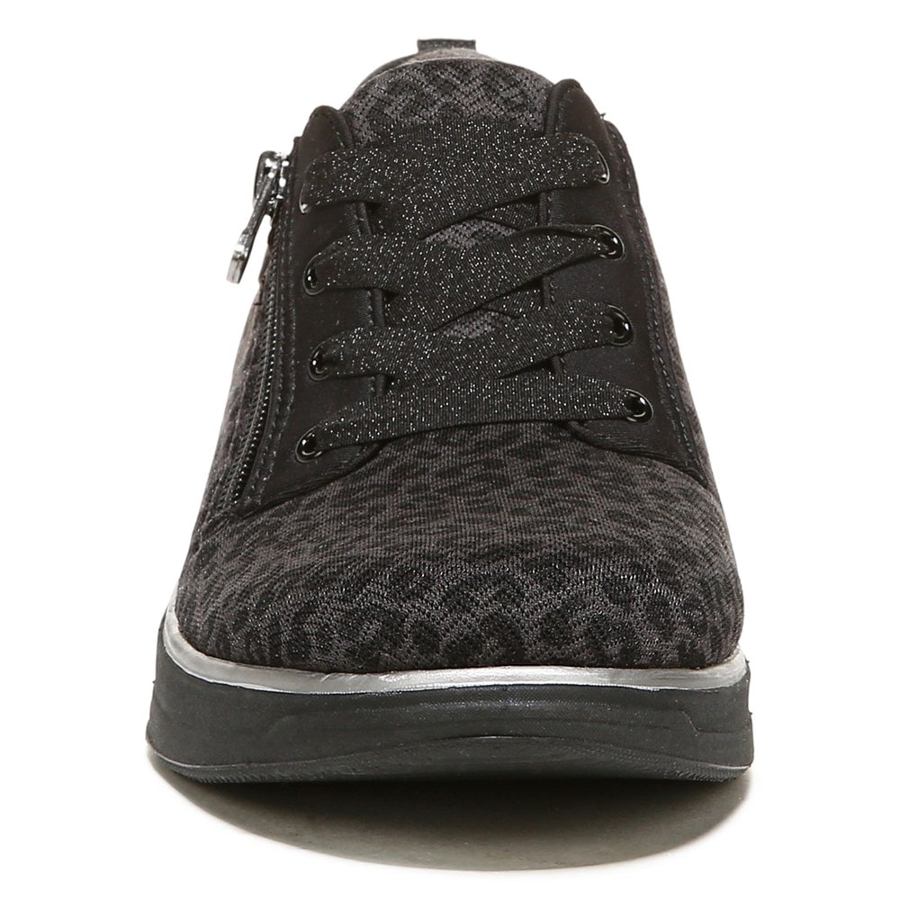 Bzees Tag Along Slip On Sneaker - Black Leopard Fabric