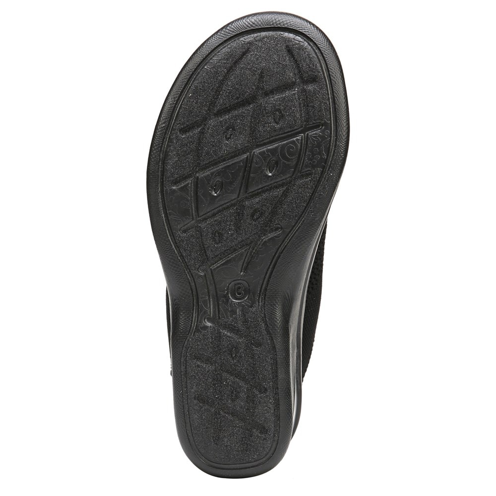 Bzees Secret Wedge Sandal - Black Knit Bzees Secret Wedge Sandal - Black Knit