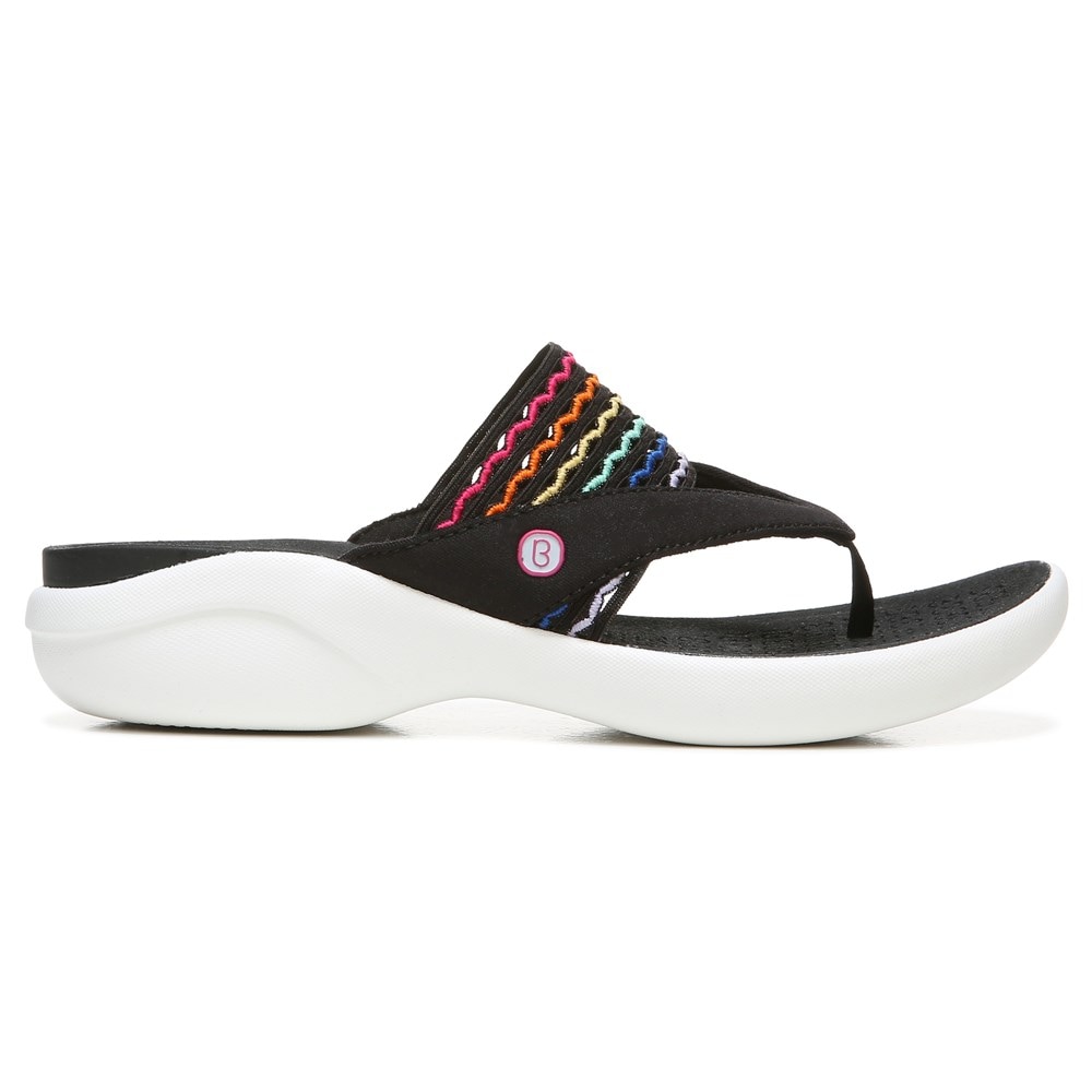 Bzees Cabana Flip Flop Sandal - Black/Multi Ripple Gore