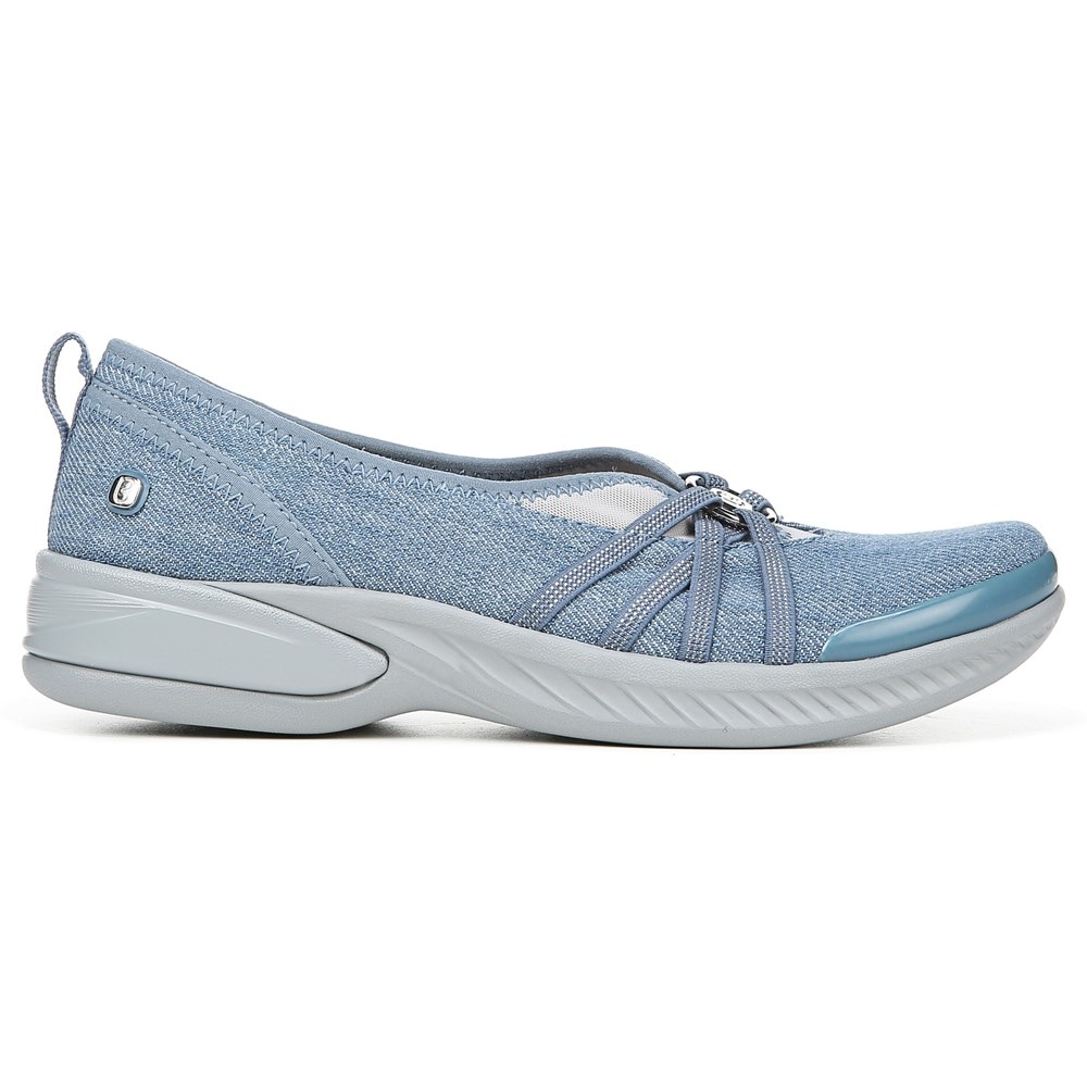 Bzees Niche Slip On - Washed Denim Fabric Bzees Niche Slip On - Washed Denim Fabric