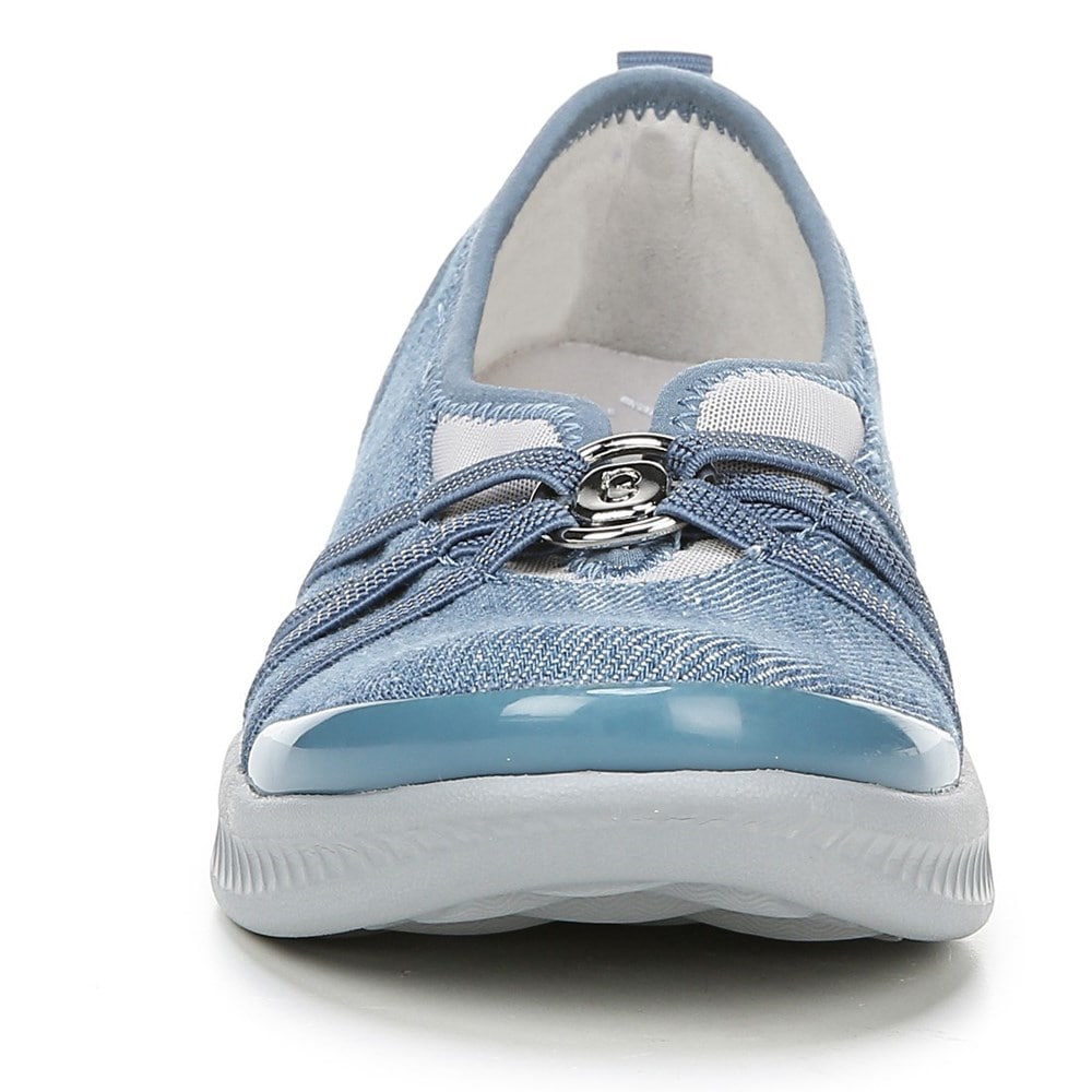 Bzees Niche Slip On - Washed Denim Fabric Bzees Niche Slip On - Washed Denim Fabric