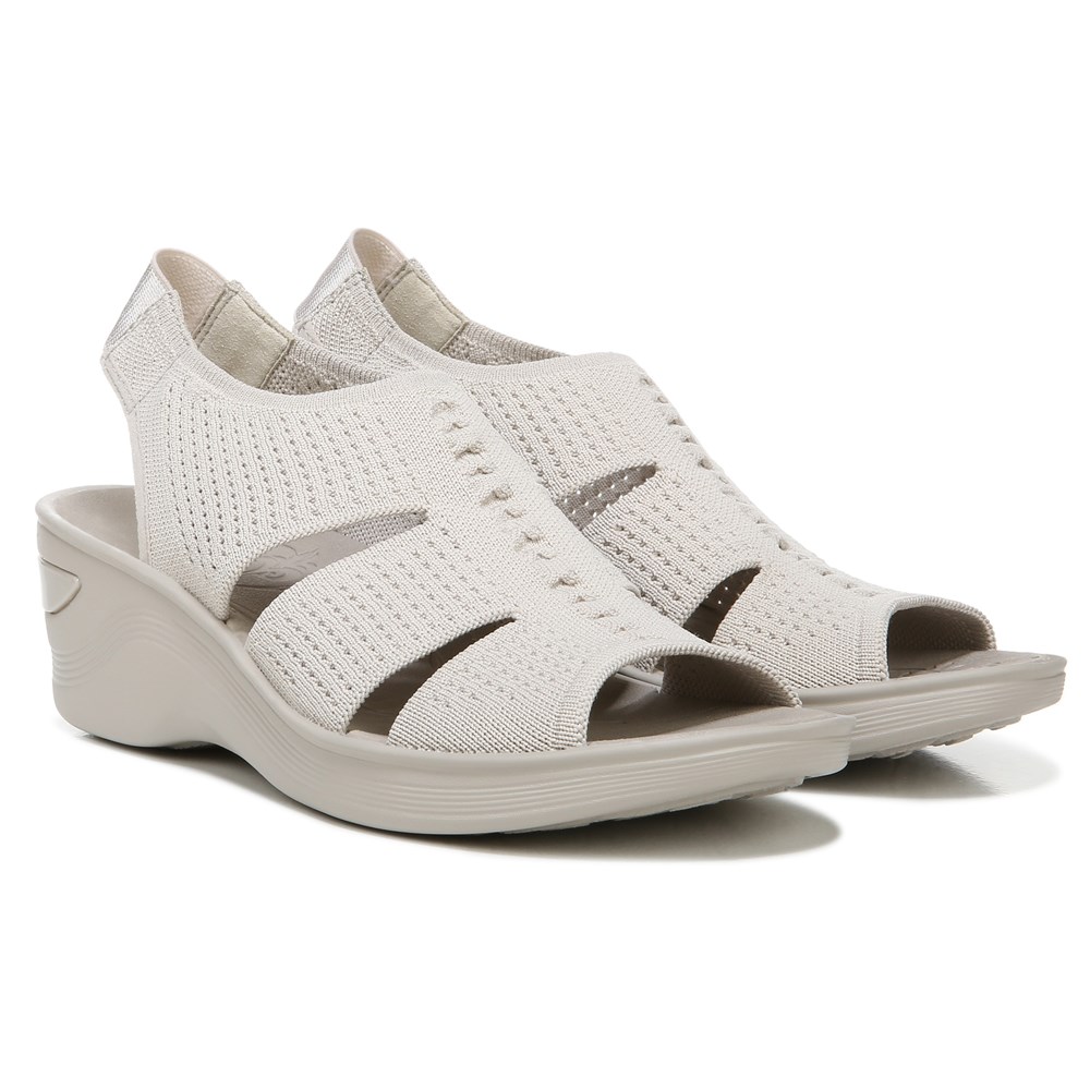 Bzees Double Up Slingback Wedge Sandal - Sand Knit  Bzees Double Up Slingback Wedge Sandal - Sand Knit