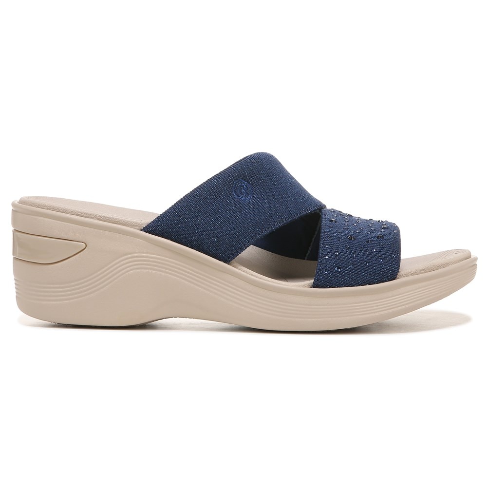 Bzees Dynasty Bright Wedge Sandal - Blue Fabric Bzees Dynasty Bright Wedge Sandal - Blue Fabric