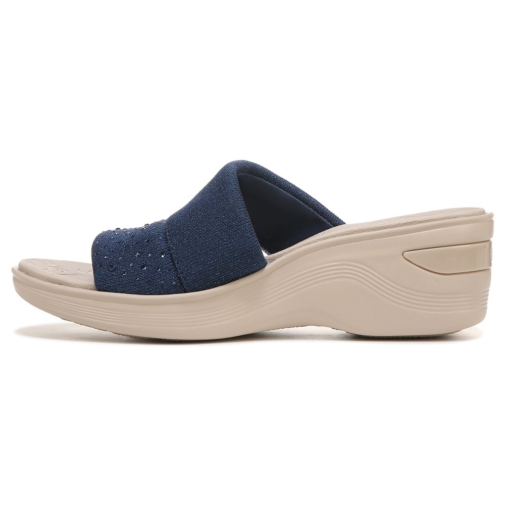 Bzees Dynasty Bright Wedge Sandal - Blue Fabric Bzees Dynasty Bright Wedge Sandal - Blue Fabric