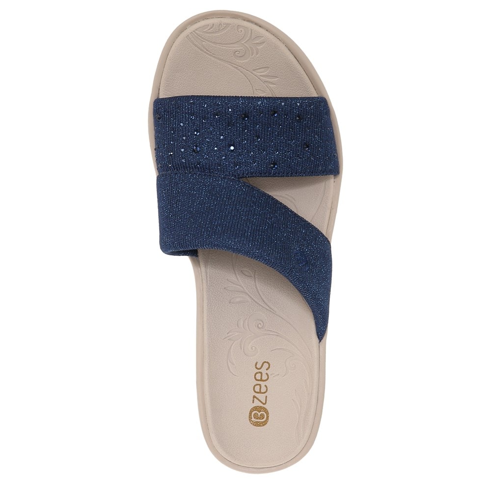 Bzees Dynasty Bright Wedge Sandal - Blue Fabric Bzees Dynasty Bright Wedge Sandal - Blue Fabric