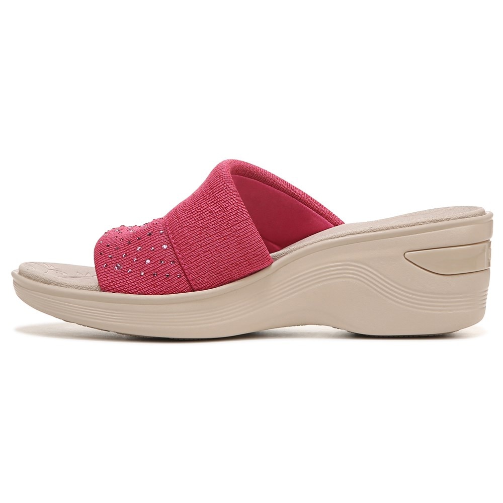 Bzees Dynasty Bright Wedge Sandal - Pink Fabric  Bzees Dynasty Bright Wedge Sandal - Pink Fabric