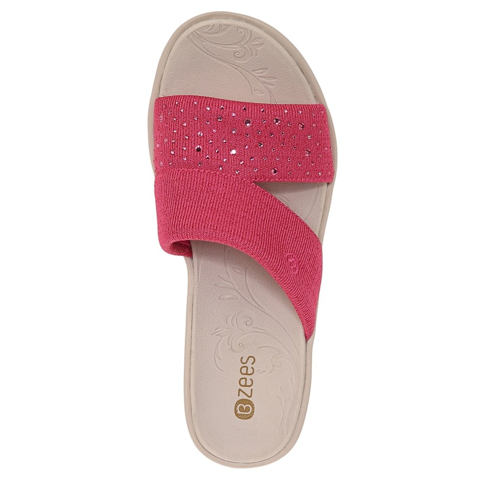 Bzees Dynasty Bright Wedge Sandal - Pink Fabric  Bzees Dynasty Bright Wedge Sandal - Pink Fabric