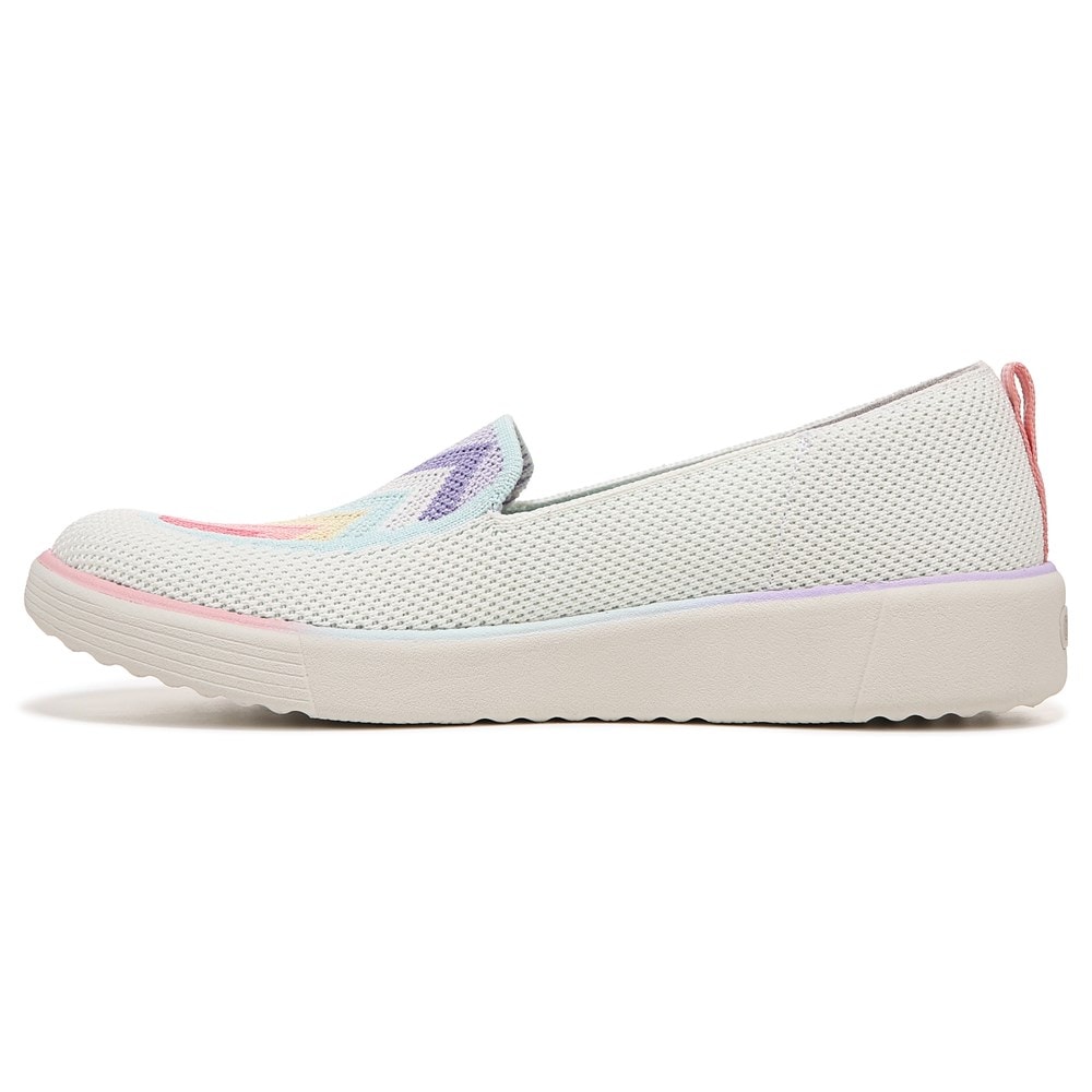 Bzees March On Moc Slip On - White Chevron Knit Bzees March On Moc Slip On - White Chevron Knit