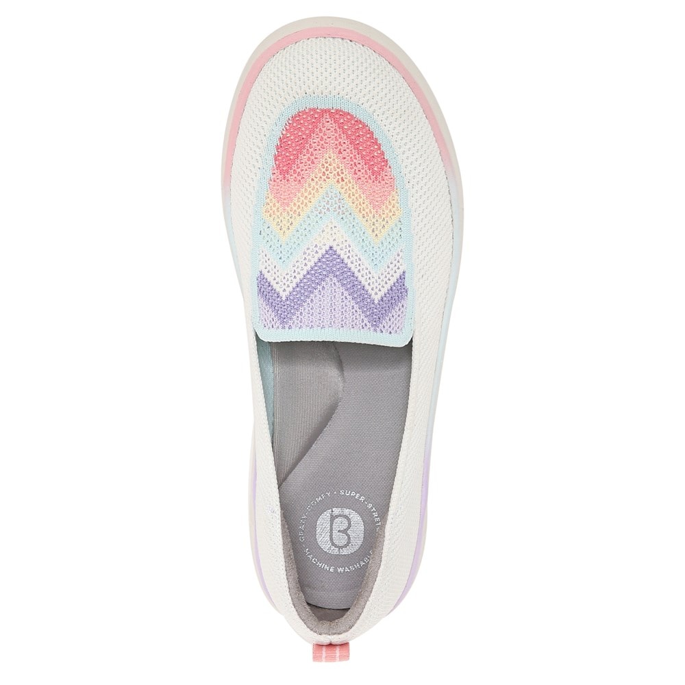 Bzees March On Moc Slip On - White Chevron Knit Bzees March On Moc Slip On - White Chevron Knit